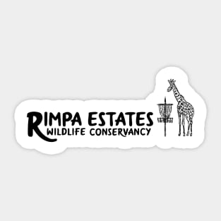 Rimpa Disc Golf, BLACK PRINT Sticker